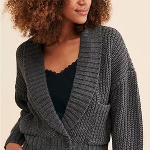 ANTHROPOLOGIE Cozy Gray Women's Sweater- Small